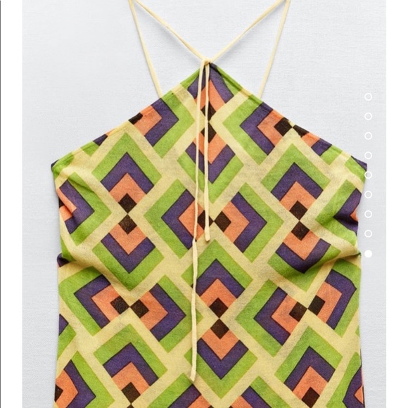 Zara geometrical jacquard knit dress NEW - Picture 4 of 7